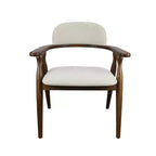 Christopher Knight Home Cedric Chaises de salle à manger rembourrées en bois d'hévéa de style fermier avec dossier incurvé (lot de 2)