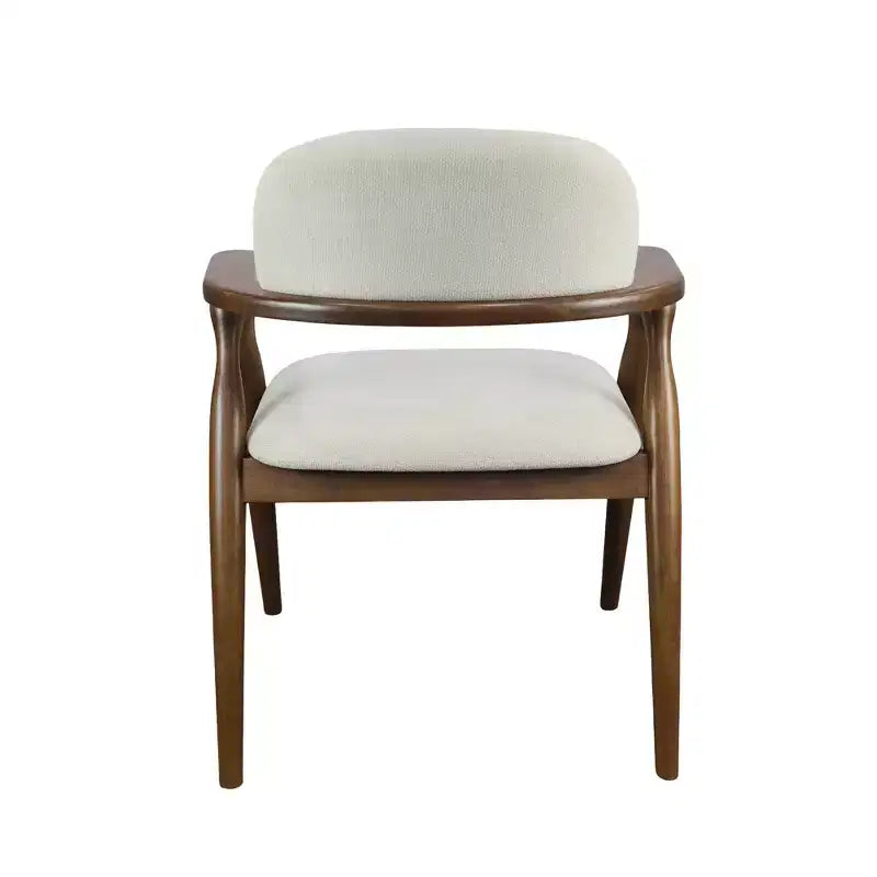 Christopher Knight Home Cedric Chaises de salle à manger rembourrées en bois d'hévéa de style fermier avec dossier incurvé (lot de 2)