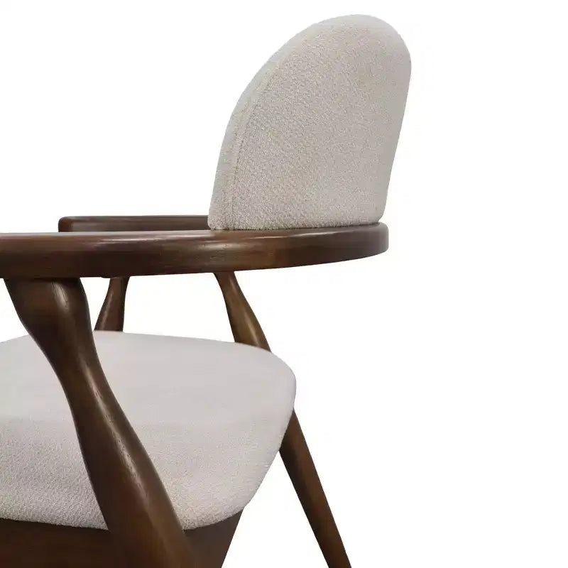 Christopher Knight Home Cedric Chaises de salle à manger rembourrées en bois d'hévéa de style fermier avec dossier incurvé (lot de 2)