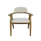 Christopher Knight Home Cedric Chaises de salle à manger rembourrées en bois d'hévéa de style fermier avec dossier incurvé (lot de 2)