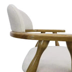 Christopher Knight Home Cedric Chaises de salle à manger rembourrées en bois d'hévéa de style fermier avec dossier incurvé (lot de 2)