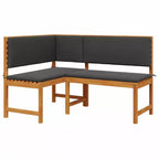 vidaXL Salon de jardin en acacia massif et polyester Naturel