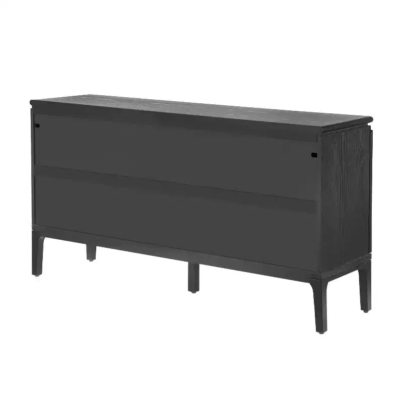 Christopher Knight Home Andy buffet moderne à 4 portes de 150 cm avec pieds en bois d'hévéa