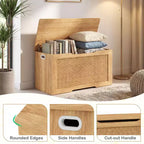 Banc de rangement pour enfants Costway, coffre à jouets de 40" avec couvercle à charnière, 2 charnières métalliques et poignées latérales
