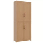 PexFix Armoire de cuisine autoportante avec 4 portes et étagères réglables, organisateur de rangement utilitaire au sol