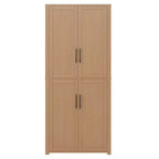 PexFix Armoire de cuisine autoportante avec 4 portes et étagères réglables, organisateur de rangement utilitaire au sol
