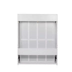 Lit escamotable vertical en bois queen size Clihome, lit mural escamotable, armoire lit escamotable