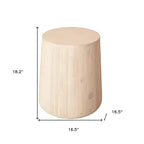 Table d'appoint ronde HomeRoots 18 en bois massif naturel