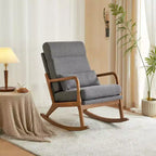 Karl Home Upholstered Gray Rocking Chair