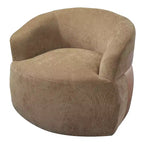 Fauteuil d'appoint pivotant moderne Christopher Knight Home Suroi avec cadre en bois et pieds en métal
