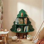 Étagère à Livres pour Enfants Karl Home, 4 Niveaux, 12 Compartiments, en MDF, Motif Arbre de Noël et Écureuil