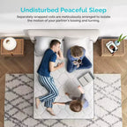 Serweet 8 Matelas Hybride Rafraîchissant 5 Zones d'Isolation du Mouvement, Ressorts Plus Robustes pour un Soutien Durable -Fermeté Moyenne- Compatible avec les Lits Plateformes