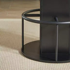GDFStudio Yuna Ensemble moderne de 3 pièces table de bar ronde et tabourets en bois avec repose-pieds en métal