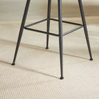 GDFStudio Yuna Ensemble moderne de 3 pièces table de bar ronde et tabourets en bois avec repose-pieds en métal