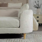 Banc rembourré, bout de lit rembourré en chenille, chaise longue, banc d'entrée minimaliste, repose-pieds avec coussin moelleux et oreiller - ModernLuxe