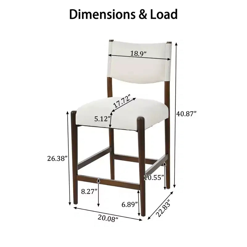 Tabourets de bar rembourrés GDFStudio Dallas Modern en bois d'hévéa (lot de 2)