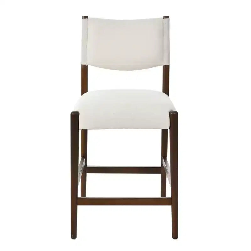 Tabourets de bar rembourrés GDFStudio Dallas Modern en bois d'hévéa (lot de 2)