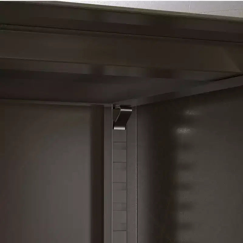 AOBABO Armoire de rangement à dossiers en acier verrouillable avec étagères réglables et roulettes pour l'organisation à la maison, à l'école, au bureau et dans le garage, Noir