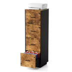 Meuble de classement en bois Karl Home 15 pouces avec 4 tiroirs en relief
