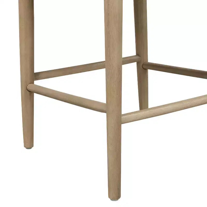 Christopher Knight Home Robert Ensemble de 3 chaises de salle à manger style ferme en bois d'hévéa rembourrées, hauteur comptoir, avec table cannelée