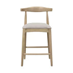 Christopher Knight Home Robert Ensemble de 3 chaises de salle à manger style ferme en bois d'hévéa rembourrées, hauteur comptoir, avec table cannelée