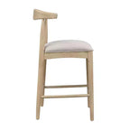 Christopher Knight Home Robert Ensemble de 3 chaises de salle à manger style ferme en bois d'hévéa rembourrées, hauteur comptoir, avec table cannelée