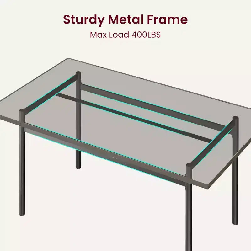 Ensemble table à manger avec 4 chaises rembourrées, bords lisses, ensemble de 4 chaises de table de cuisine en bois pour salle à manger, cuisine, appartement