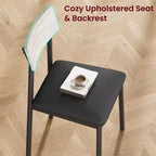 Ensemble table à manger avec 4 chaises rembourrées, bords lisses, ensemble de 4 chaises de table de cuisine en bois pour salle à manger, cuisine, appartement