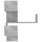 vidaXL Étagère d'angle murale bois d'ingénierie gris béton 40x40x50 cm
