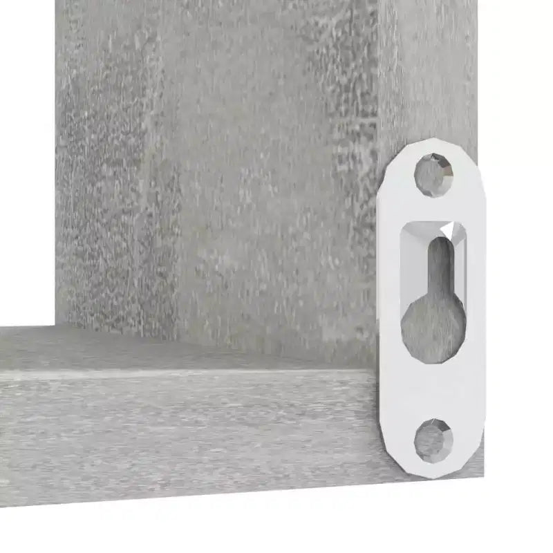 vidaXL Étagère d'angle murale bois d'ingénierie gris béton 40x40x50 cm