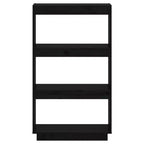 vidaXL Bibliothèque noire en pin massif de taille moyenne