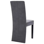 vidaXL Lot de 4 Chaises de Salle à Manger Similicuir Suédé Marron et Bois Massif