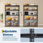Étagère de Rangement de Garage Robuste à 5 Niveaux, Unité d'Étagères Métalliques Réglables, Capacité de 1134 kg, 122 x 46 x 183 cm, Cadre en Acier Sans Boulons, Panneaux MDF