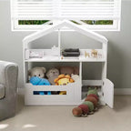 Étagère à livres pour enfants avec détecteur de mouvement, bibliothèque et organisateur de jouets en bois à 2 niveaux pour chambre d'enfant, crèche et salle de classe
