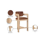 Meridian Furniture Tabouret de bar en velours Sacha