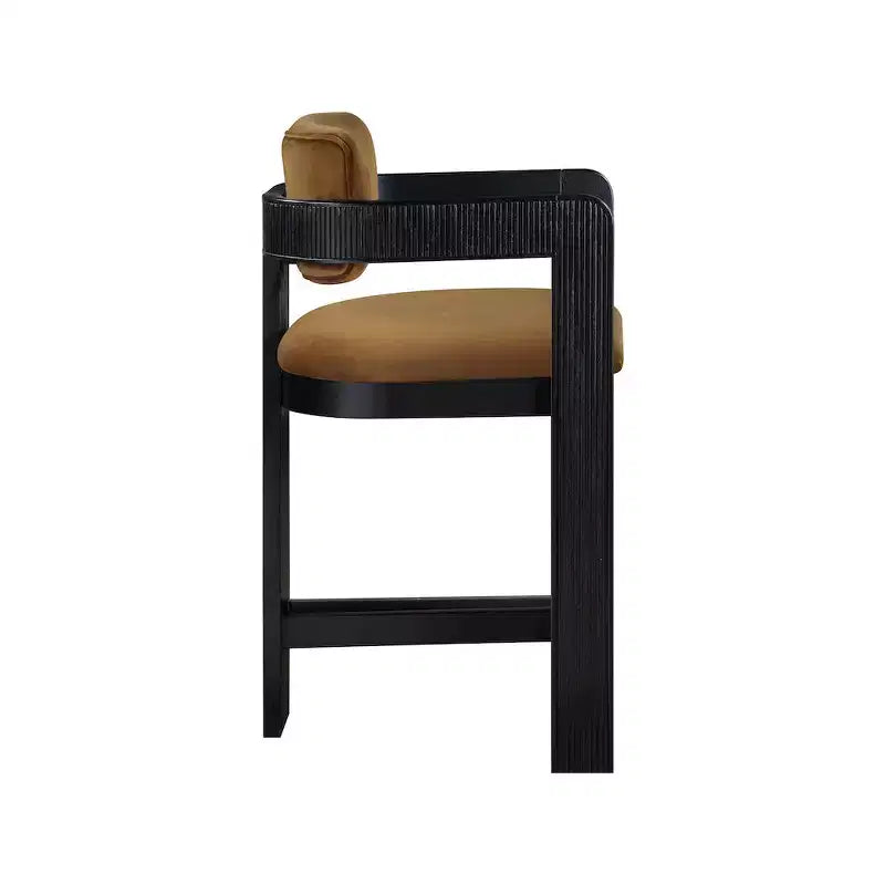 Meridian Furniture Tabouret de bar en velours Sacha