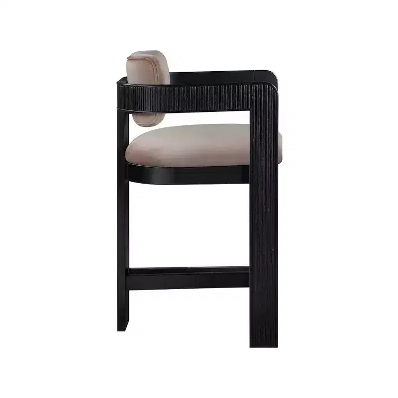 Meridian Furniture Tabouret de bar en velours Sacha