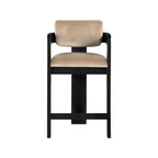 Meridian Furniture Tabouret de bar en velours Sacha