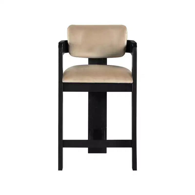 Meridian Furniture Tabouret de bar en velours Sacha