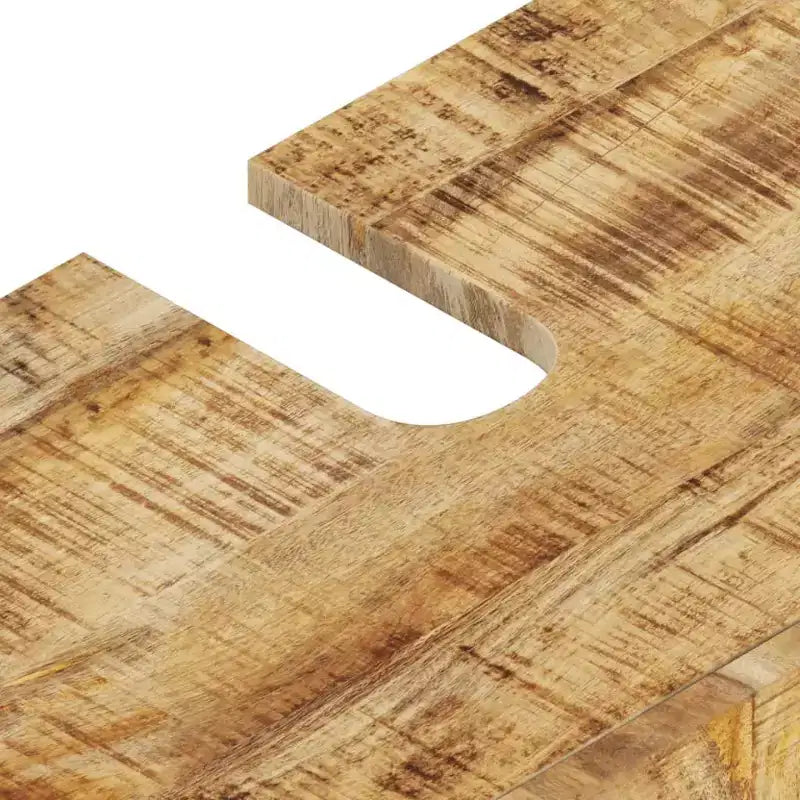 vidaXL Meuble sous lavabo Bois naturel Bois de manguier massif Meuble sous lavabo moyen