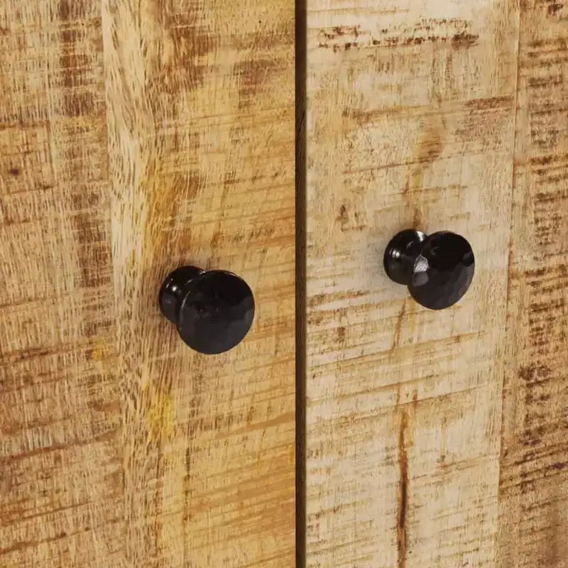 vidaXL Meuble sous lavabo Bois naturel Bois de manguier massif Meuble sous lavabo moyen