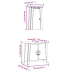 vidaXL Ensemble de meubles de salle de bain Bois Pin massif Moyen