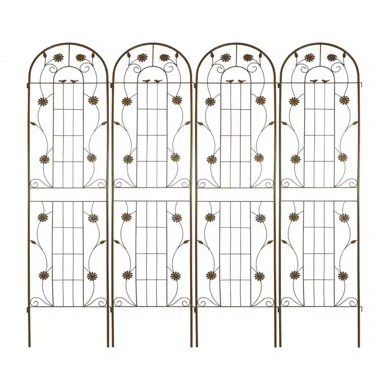 MAYEERTY Lot de 2 treillis de jardin en métal noir antirouille de 220 x 50 cm pour plantes grimpantes