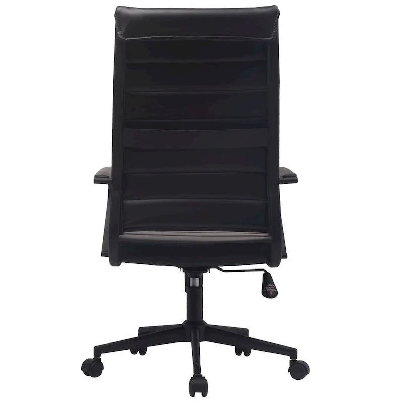 Chaise de bureau moderne haute avec dossier haut, en similicuir PU, pivotante, inclinable, réglable, avec coussin, modèle de designer, pour dirigeant