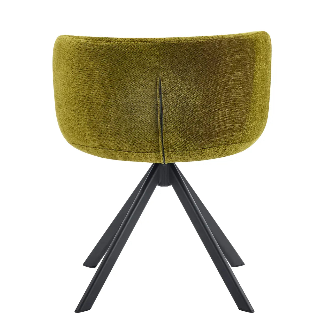 Lot de 2 chaises de salle à manger pivotantes modernes en tissu à dossier bas