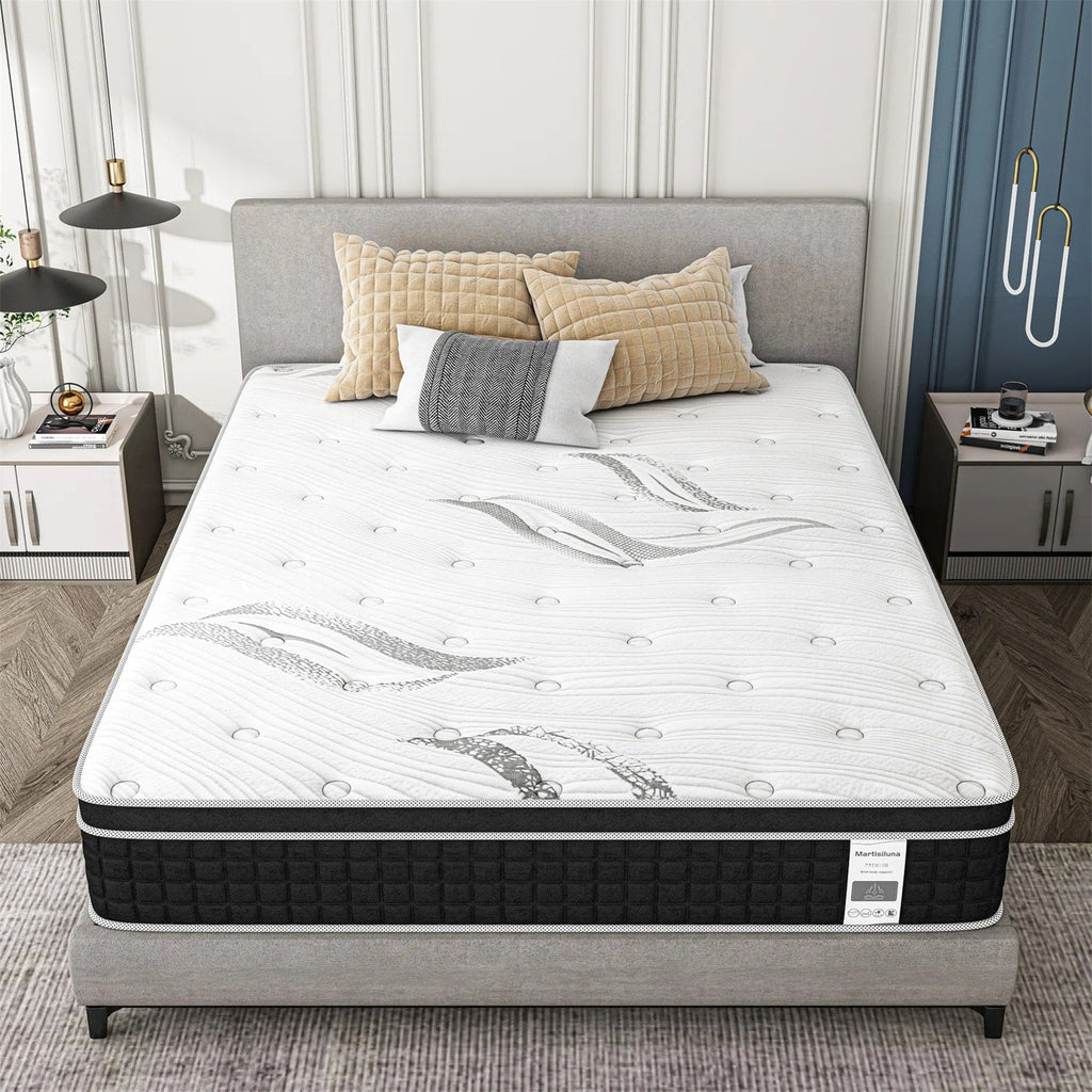 Matelas hybride en mousse à mémoire de forme gel de 12 pouces, livré en boîte