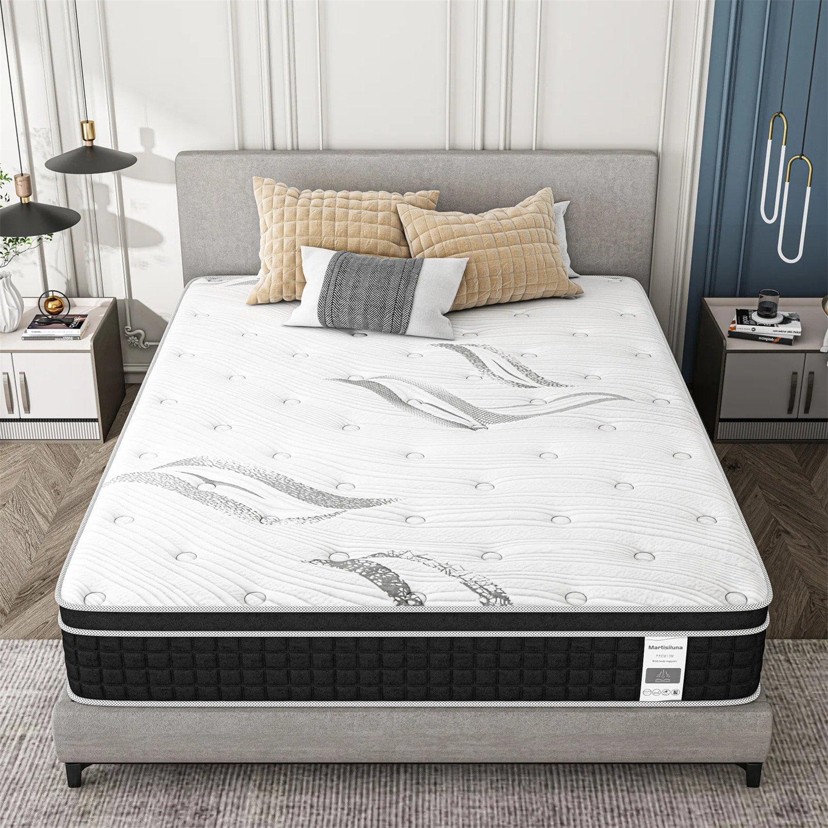 Matelas hybride en mousse à mémoire de forme gel de 12 pouces, livré en boîte