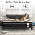 Matelas hybride en mousse à mémoire de forme gel de 12 pouces, livré en boîte