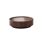 Table Basse Gigogne Ronde en Bois de Récupération avec 2 Tiroirs