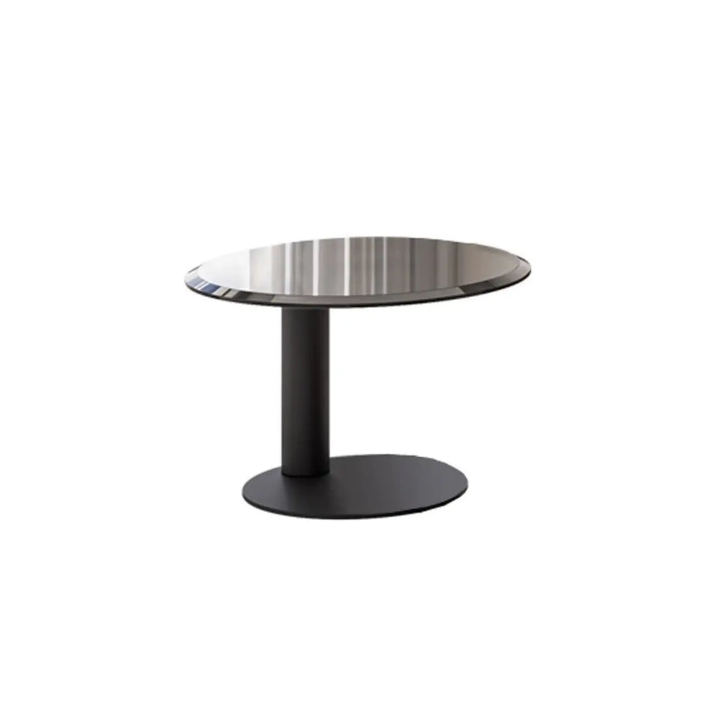 Table Basse Gigogne Ronde en Bois de Récupération avec 2 Tiroirs